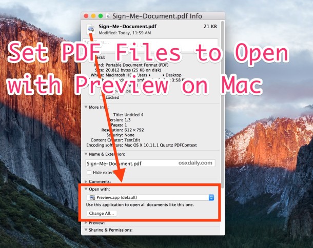 set restrictions for pdf in mac